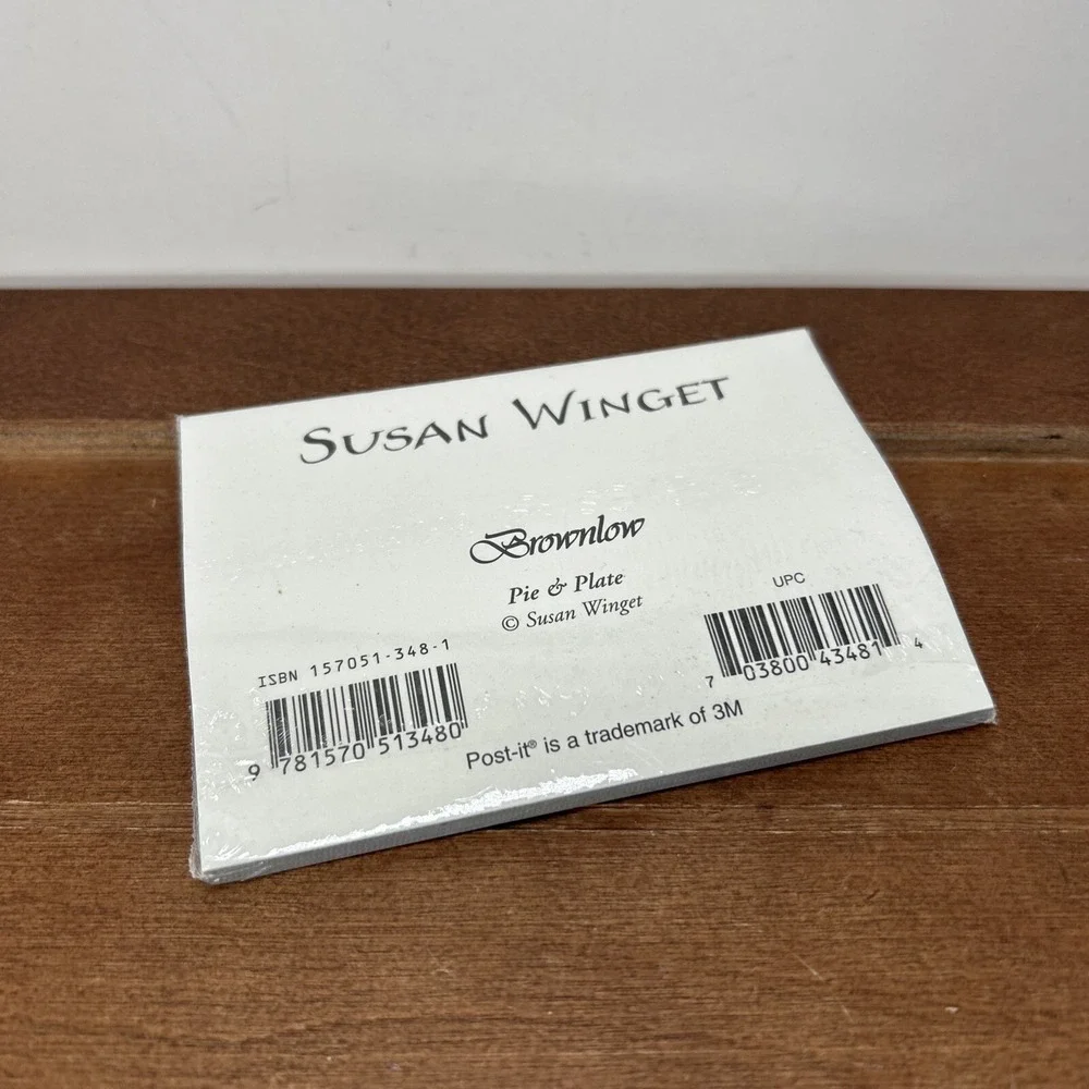 Susan Winglet‎ Brownlow Pie & Plate 4x3 Note Pad, NEW